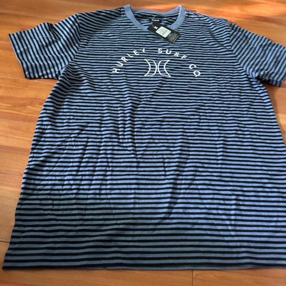 Hurley Men's Blue Striped Shirt